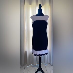 Elegant Black and White Strapless Dress